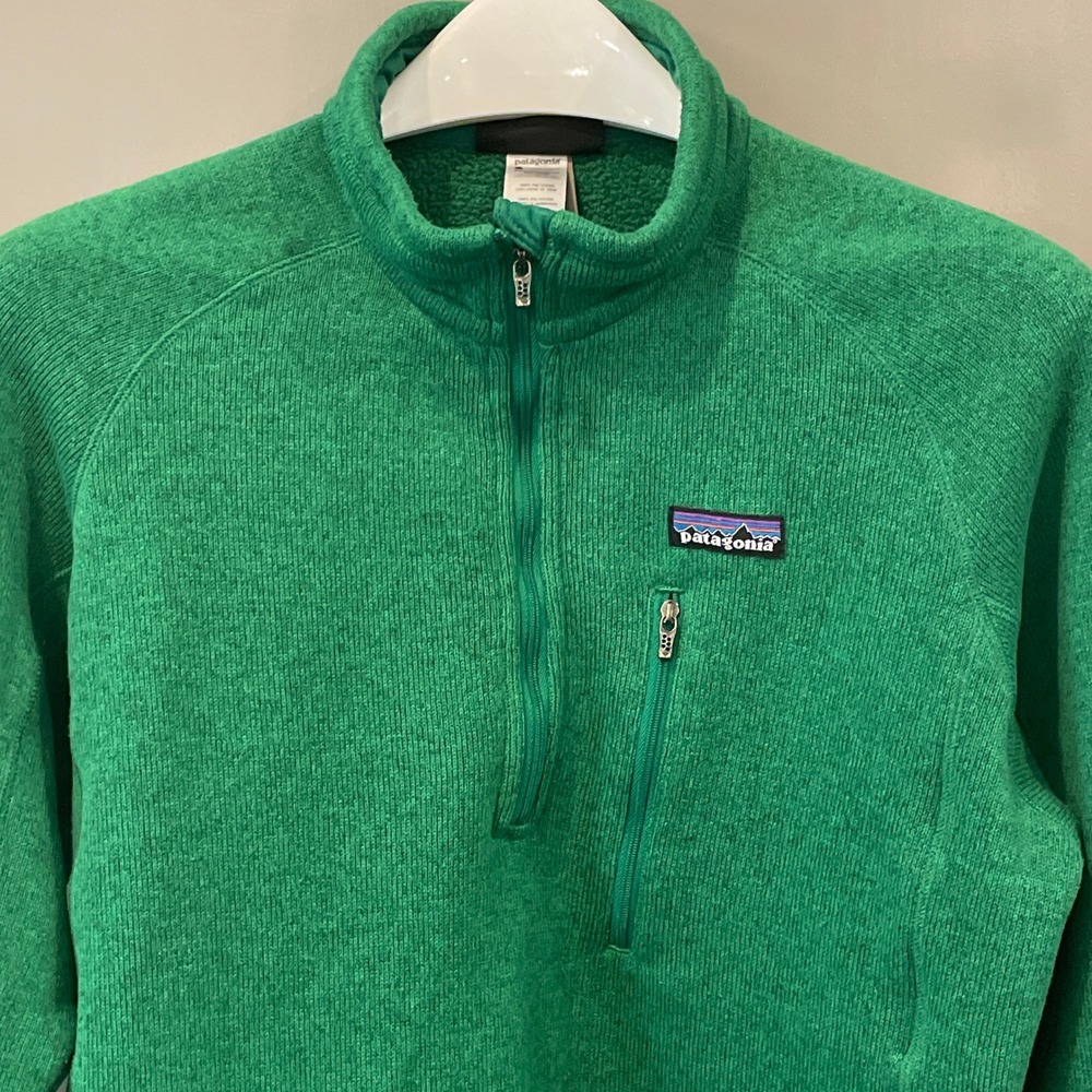 Patagonia Mens Better Sweater 1/4 Zip Fleece Pullover Green Medium 25522